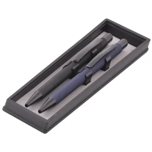 Veneer Black & Blue Pen Set Angle